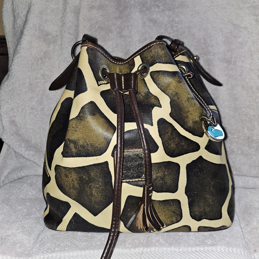 Dooney And Bourke Vintage Brown and Cream Women's Bag